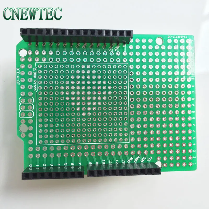 

Combo 2mm + 2.54mm Pitch Prototype PCB for ArduinoUNO R3 Shield Board DIY, bte16-07 15MM PIN head version