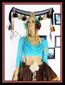

lace Belly dance top Ats tribal belly dance top lace choli Drop long Sleeve top DQ148-153