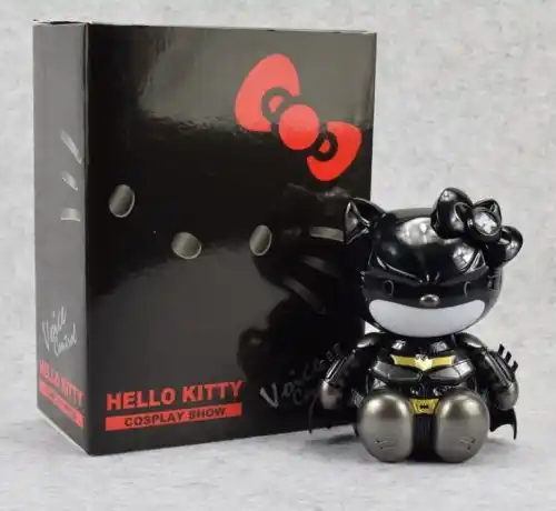 Hello Kitty Batman Figura De Accion Sanrio Dc Comics Arkham Luz Nuevo Regalo Anime Figura Juguete Modelo Coleccionable Aliexpress