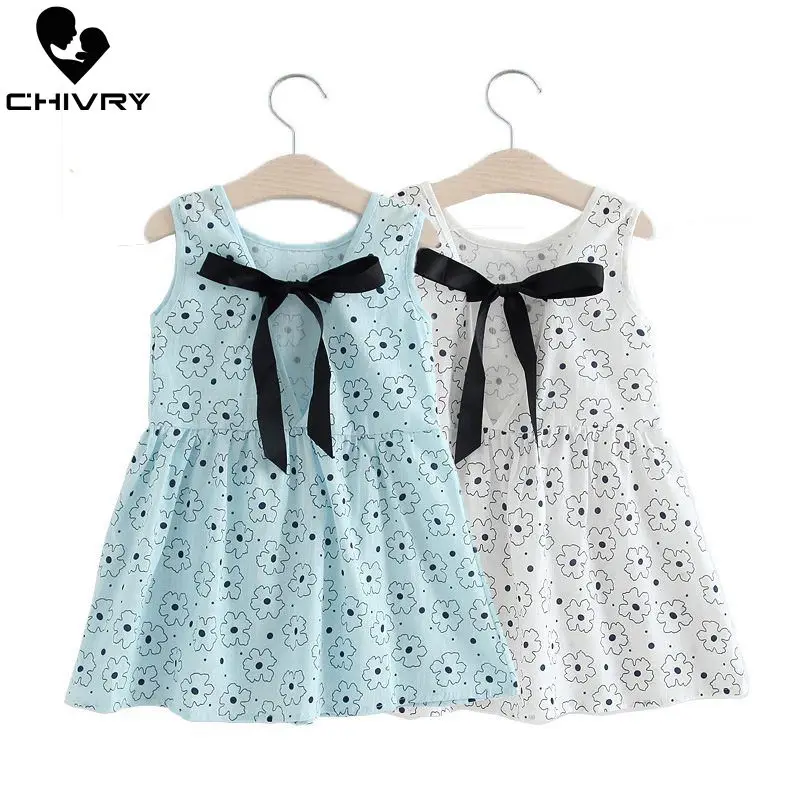 

Children Summer Dresses Kids Baby Girls Sleeveless Heart Print V-neck Cotton and Linen A-line Dress Summer Dresses for Girls