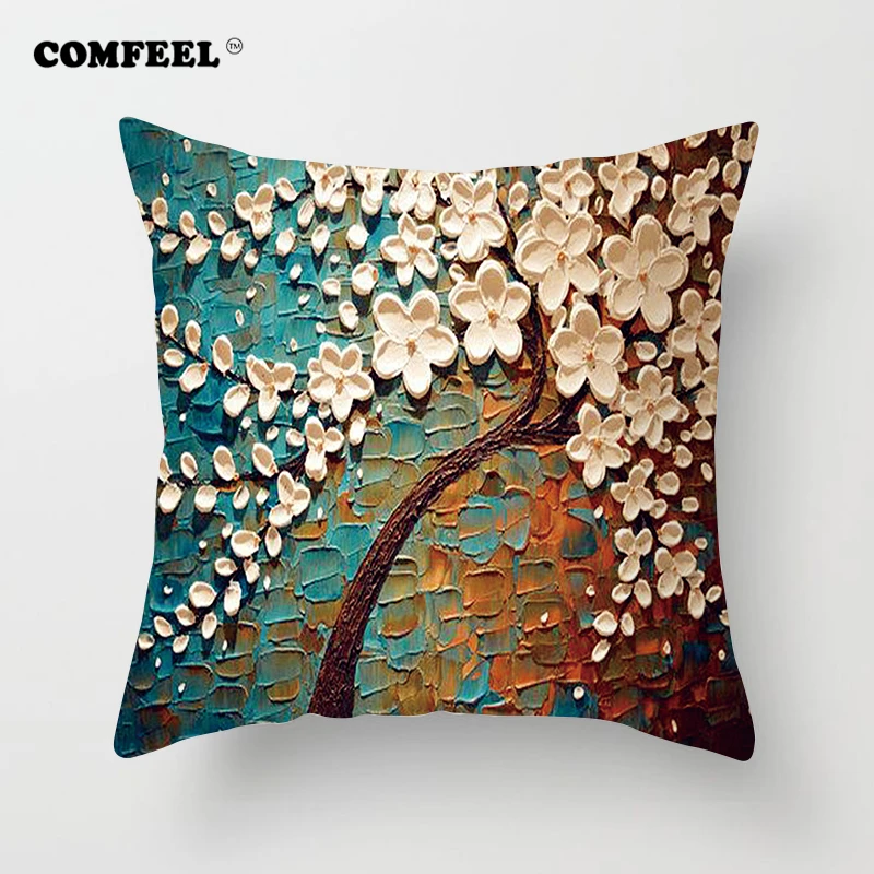 Модный Дом Decor 45*45 см картина растительности наволочка накидки бархатной ткани