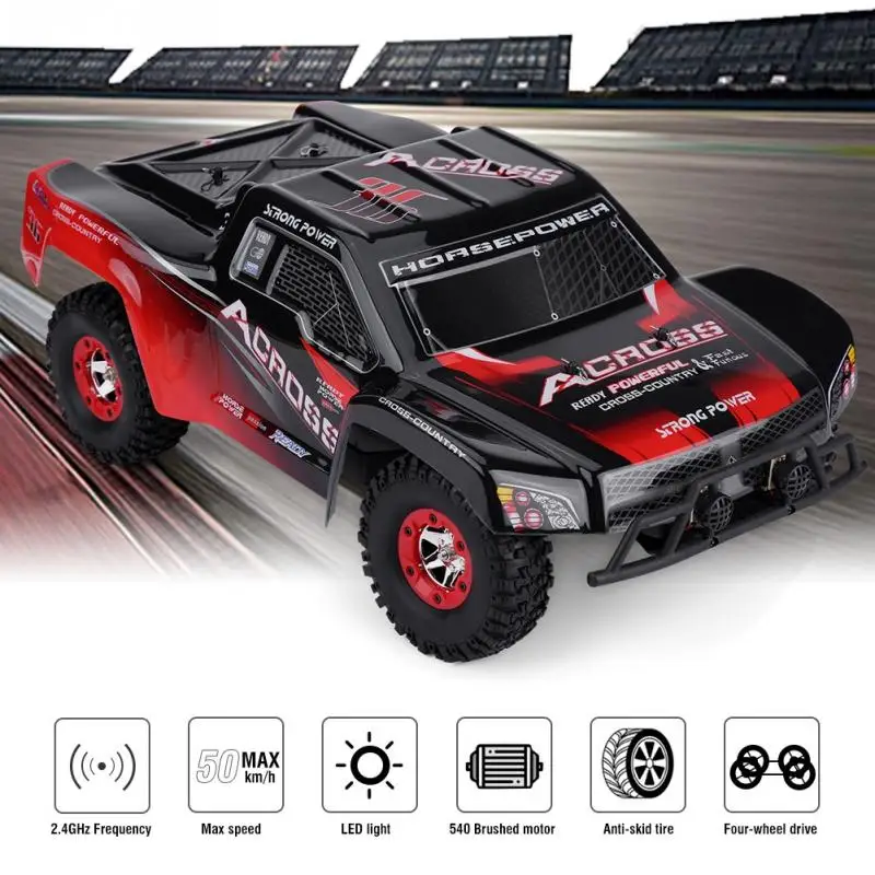 

WLtoys 2.4GHz 1/12 Scale High Speed 50km/h RC Cars 4WD Remote Control Electric Vehicle RC Short-course Truck Toy EU 220-240V