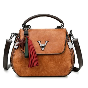 

Women Handbags 2018 Quality Tassel Famous V Designers Leather Handbags Luxury Crossbody Bags Women's Shoulder Bag Bolsa Feminina