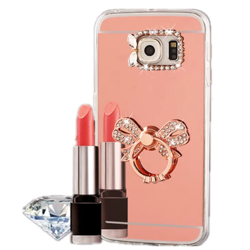 S6 S7 Edge Plus роскошное зеркальное покрытие чехол для samsung A50 A20 A10 A30 S9 S8 плюс S5 J3 J5 J7 NEO A3