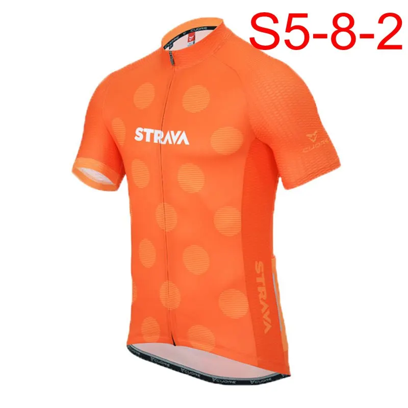 STRAVA Велоспорт Джерси Pro team Велоспорт Джерси летняя одежда дышащая быстросохнущая короткий рукав из Джерси для езды на велосипеде K121910 - Цвет: 013