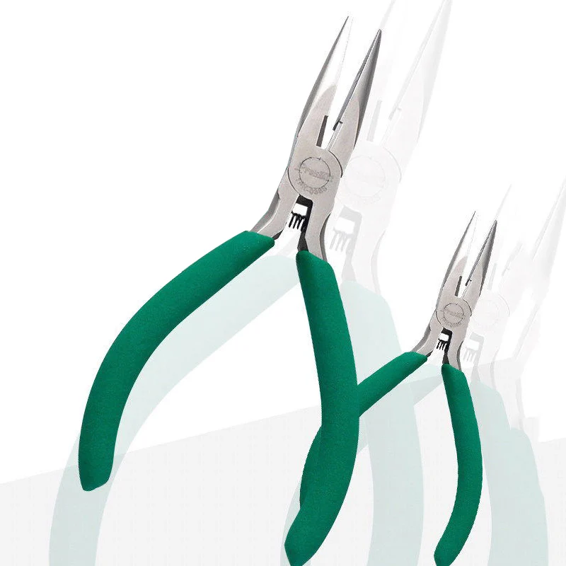 

1PK-036S Long Nose Pliers Titanium Steel Needle Nose Pliers Cutter cutting tool Electronical Tools 136mm