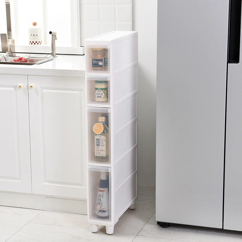 2019 بيع Cajoneras دي Plastico Organizador الفقرة روبا 14 سنتيمتر ضيق التماس تخزين الرف البلاستيك المرحاض درج نوع خزانة مجلس الوزراء