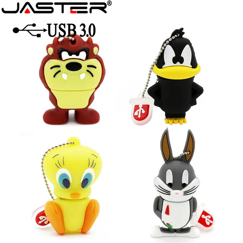 JASTER USB 3.0 capacity cute Bugs Bunny pendrive cartoon rabbit  memory stick animal pen drive 4gb 8gb 16gb 32gb 64gb gift