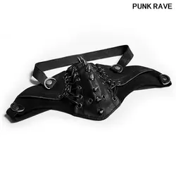 Готический бренд заклёпки Новая черная маска стимпанк мужская стильная модная булавка кожаная маска Панк рейв S-182