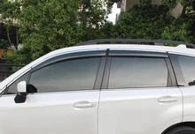 4PCS font b Exterior b font Side Door Window Vent Shades Deflector Guard Trim For Subaru