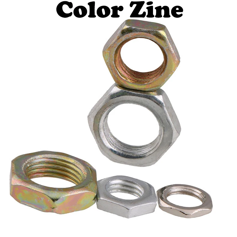 40pcs M10 M10*1.25*5 M10x1.25x5 ID*Pitch*Thickness Color Zinc Plating