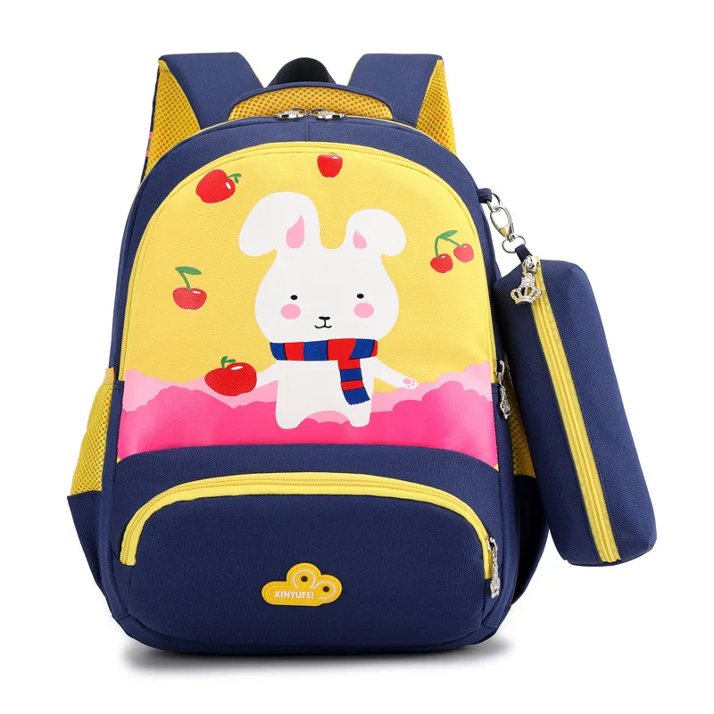 

2019 Children Cartoon Rabbit Pattern Backpacks Grils Primary School Bags For Grade 1-3 Backpack Boys Student Mochila Infantil