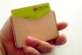 

Handmade leather simple card bag Leather Handmade DIY professional paper paper pattern drawings, QQW-04 card package