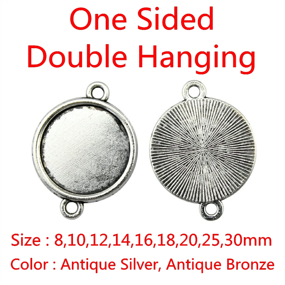 6 pcs 10mm,12mm,14mm,15mm,16mm,18mm,20mm.25mm,34mm Antique Bronze round Cabochon Pendant Base findings,blank pendant base Findings
