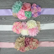 Детский декоративный пояс, кружевная Цветочная повязка на голову, пояс, Свадебные ремни, Pregant, женский пояс, расшитый бисером