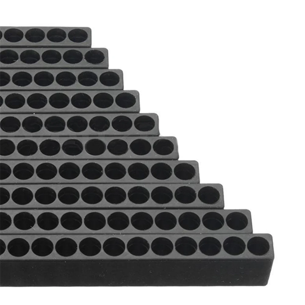 10 шт. 12-й отверстие отвертка бит держатель Блок черный 6,35 мм Пластик удобная рукоятка отвертки бит держатель для шестиугольный