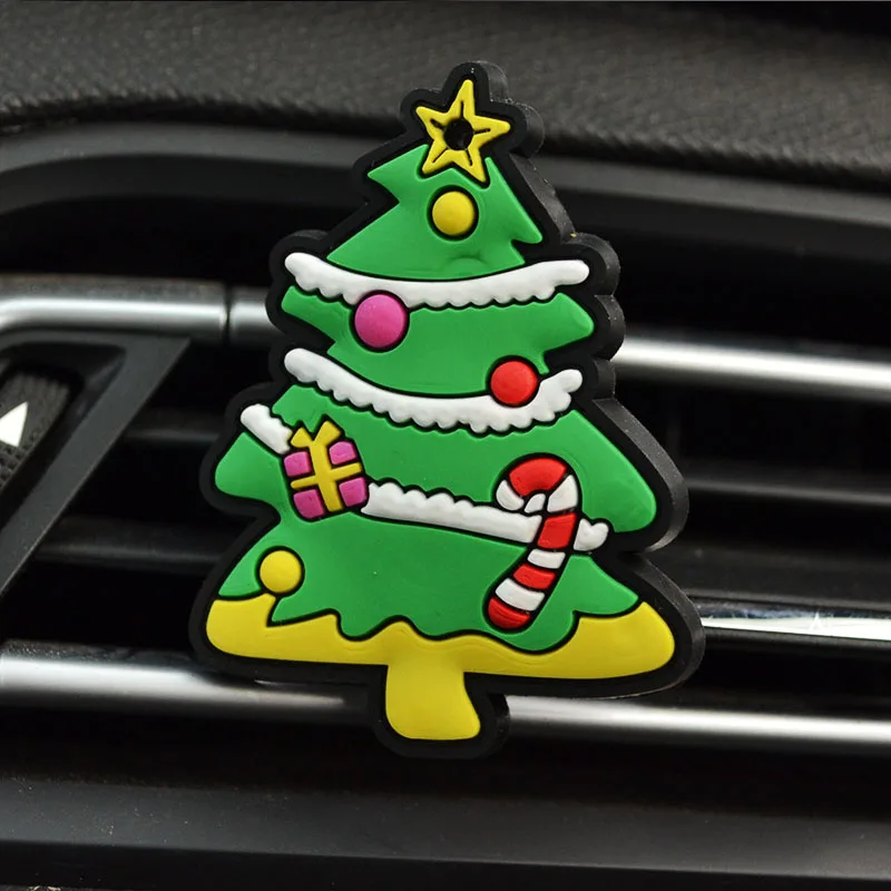 Рождественский освежитель воздуха для автомобиля, украшение автомобильного воздуховыпускного отверстия для Защитные чехлы для сидений, сшитые специально для Mitsubishi Lancer 10 ASX Pajero X Ford Focus 2 3 Fiesta Citroen C4 C5 C3 - Название цвета: 6