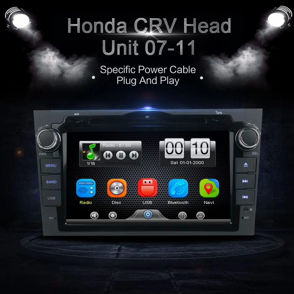 

Автомагнитола 2Din, DVD, видео, mp3-плеер, GPS, Navi, радио, Bluetooth, головное устройство, стереосистема с камерой заднего вида для Honda CRV 2007-2011