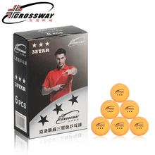Crossway  6pcs/box Professional Table Tennis Ball 40mm Diameter 2.7g 3 Star Ping Pong Ball for Competition Training Low Pirce