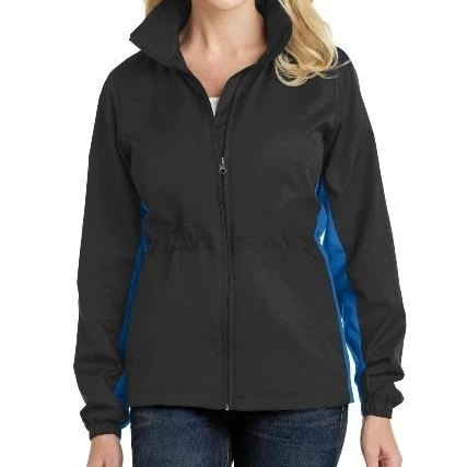 Port Authority L330 Ladies Core Colorblock Wind Jacket Black & Imperial Blue - Small (1)