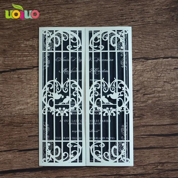 

Big Heard Love 10pcs Laser Cut Love Birds Table wedding invitation Card Wedding Party Table Decoration Wedding Favors Decoration