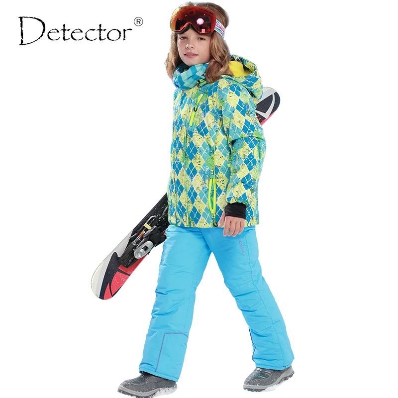 New arrival Brand Detector  Children's ski&snowboard suits thick warm windproof&waterproof jacket and pant for boys and girls