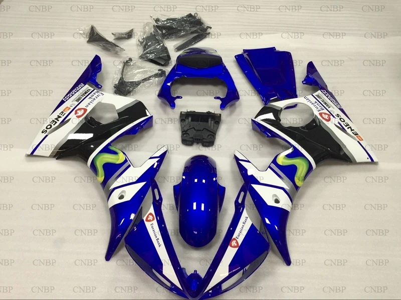 YZF R6 2003 полный корпус наборы YZFR6 2005 синий белый мотоцикл обтекатель для YAMAHA 2004