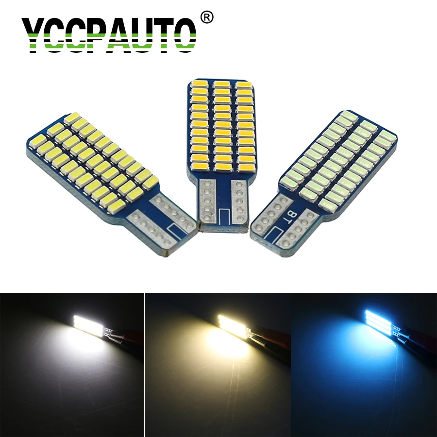 

YCCPAUTO T10 168 194 W5W LED Canbus Light Car Lamp 3014 33SMD Turn Light License Plate Parking Dome Clearance Bulb White Blue