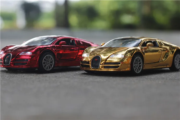 1 32 free shipping electroplate Bugatti Alloy Diecast Car Model Toy Car model Electronic Car with