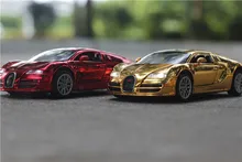 1 32 free shipping electroplate Bugatti Alloy Diecast Car Model Toy Car model Electronic Car with