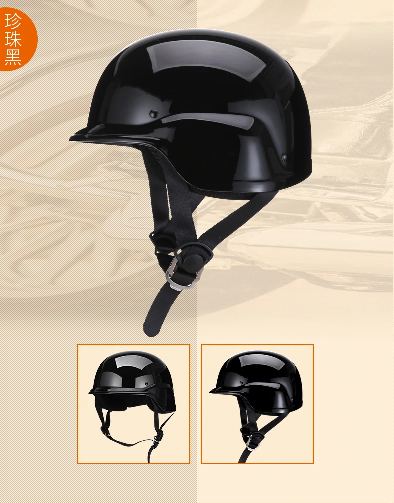 AMZ Половина лица винтажный мотоциклетный шлем Ретро Мото шлем Защитное снаряжение винтажный немецкий стиль Casco шлем скутер шлемы