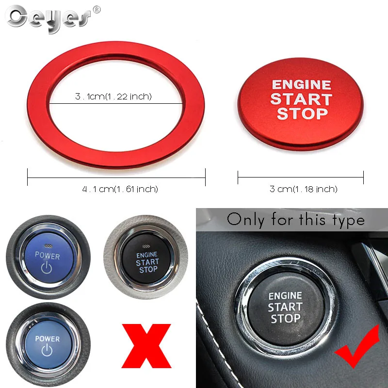 Start Engine Button Ring for TOYOTA (24)