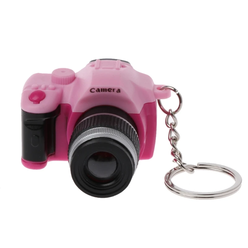 

NTTHNCF Mini Digital Reflex DSLR Camera LED Flash Light Torch Shutter Sound Keychain