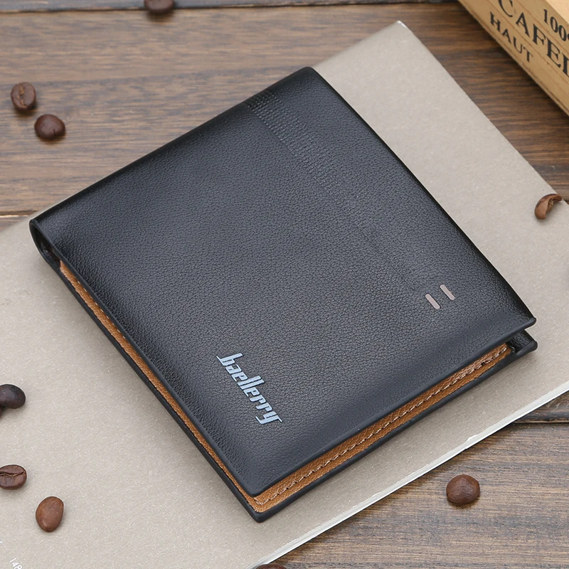 

New Men Wallets PU Leather With Coin Pocket Purses Bifold Clutch Male Men's Short Wallets Business Purses for Money Crad Holder