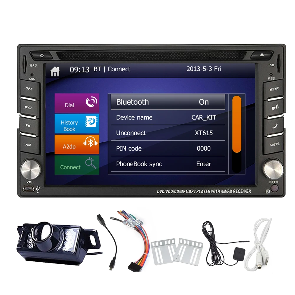 Flash Deal Double Din BT RDS PC Autoradio CD Audio System MP4 FM AM HeadUnit Video Music Car DVD Player GPS Radio Stereo 3D Map 1