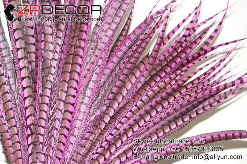 ZPDECOR 28 32 дюйма (70 80 см) 20 шт./лот окрашенные в розовый цвет женские перья из хвоста