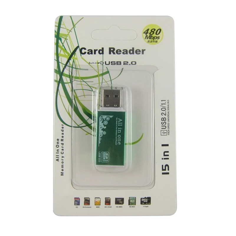 Высокоскоростной кард ридер 4 в 1 SD TF MS M2 Micro USB Многофункциональный адаптер для