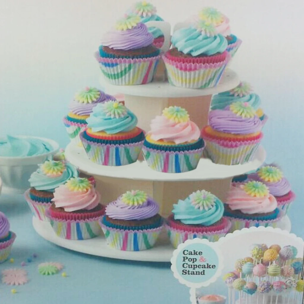 3-Tier 42 Holes Plastics Cake Pop Lollipop Cupcake Display Stand Wedding Party Decor Candy Stand Cake Tool Birthday Party Supply