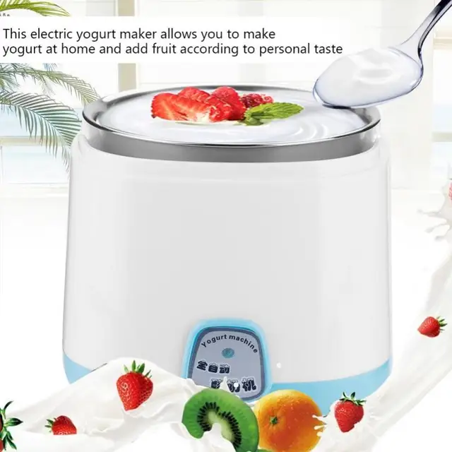 220V Household Electric Automatic Yogurt Maker Machine DIY Stainless Steel Inner Container Kithchen Appliance