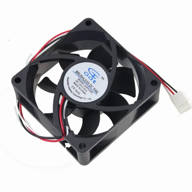 Best Offers Gdstime 2 pcs 70mm 70x70x25mm 7025 12V 3Pin DC Computer Components Cooling Cooler Fan 7cm 7025
