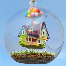 3 шт. Летающая кукла дом Миниатюрный Кукольный домик стекло diy мини домой стеклянный шар ручной корпус со светодиодный свет