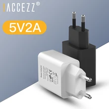 ACCEZZ USB зарядное устройство для телефона, 5 В, 2 А, штепсельная вилка европейского стандарта для iphone, iPad, универсальное для samsung, huawei, Xiaomi 8, настенное зарядное устройство для мобильного телефона, адаптер