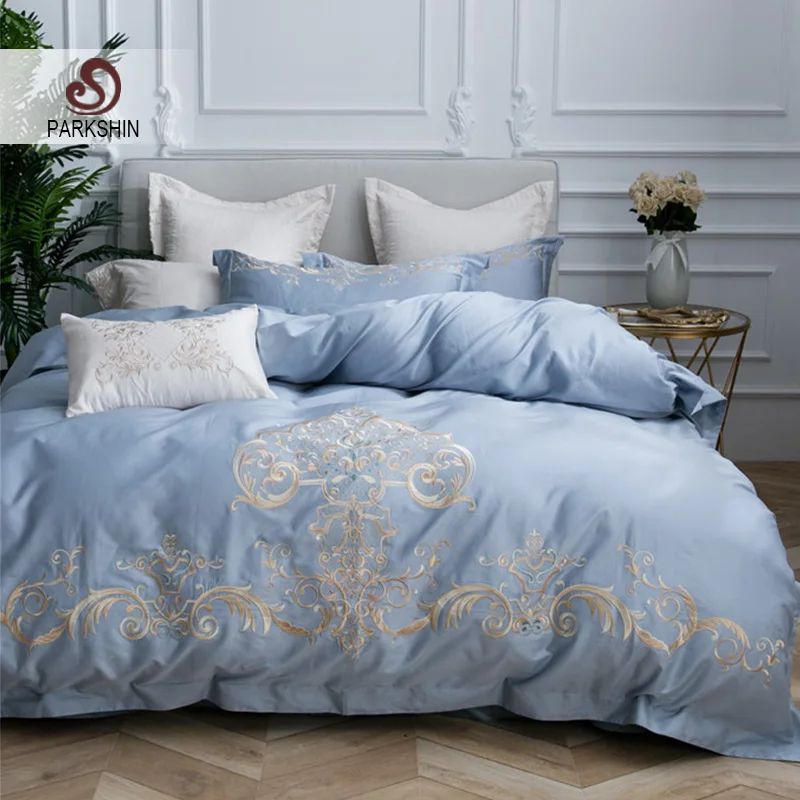 Parkshin Tribute Silk Luxury Elegant Bedding Set Bedroom Embroidery