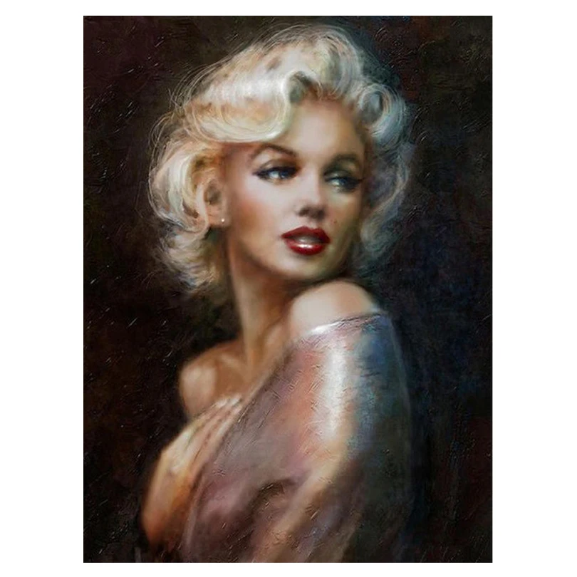 

3d Diamond Painting Marilyn Monroe icon 5D DIY Diamond painting Mosaic Embroidery Home Decor Portrait Rhinestones Painting JS427
