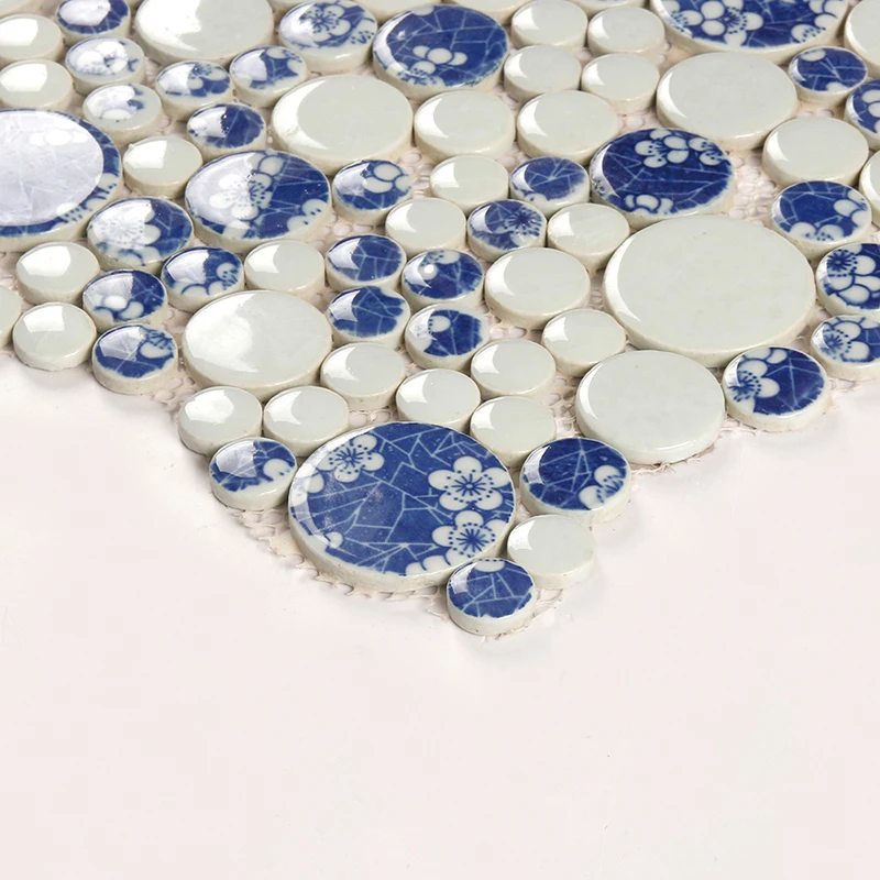 Kepinfy круглый керамика плитки глазурованные фарфоровая мозаика любой цвет доступен для пола ванная комната backsplashes