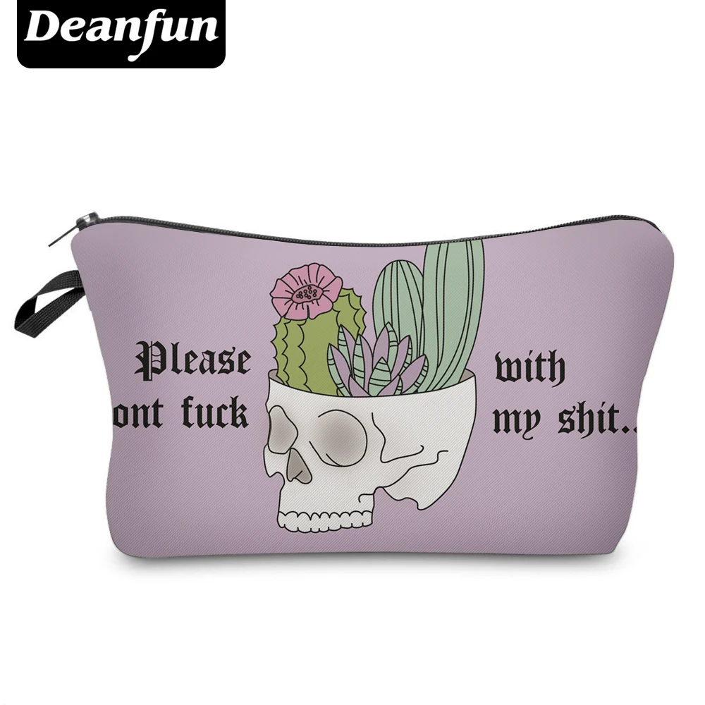 Deanfun косметички с 3D принтом кактуса и черепа Фиолетовый Модный Стиль Женский