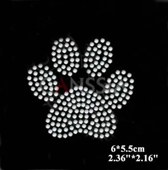 

30pcs/lot Bear's paw print design hot fix rhinestone Heat transfer design iron on motifs Scrapbooking diy accessories(ss-2362)