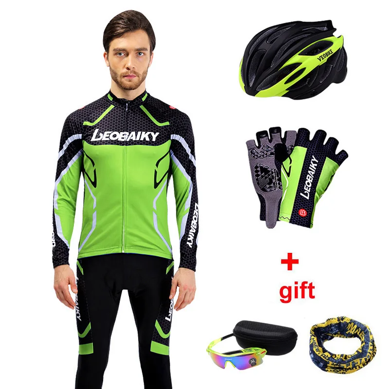 الخريف الربيع الدراجات الرياضية رجل دراجة ارتداء طويلة الأكمام دورة الملابس Mtb جيرسي الدراجات مجموعة الرجال الدراجة المعدات الملابس