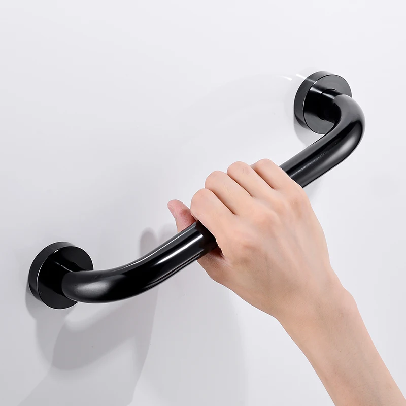 

AUSWIND Bathroom Armrest Free Punching Space Aluminum Antique Bathroom Wall Handrail One Word Tie Rod Toilet Handle