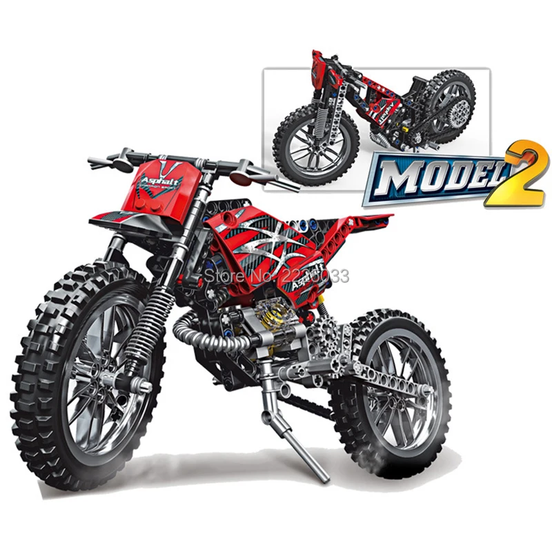 

Compatible Legoeinglys Technic Modified City Motorcycle 2 Models Building Blocks Educational Toys For Children Gift